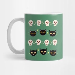 Cat and skull Mug